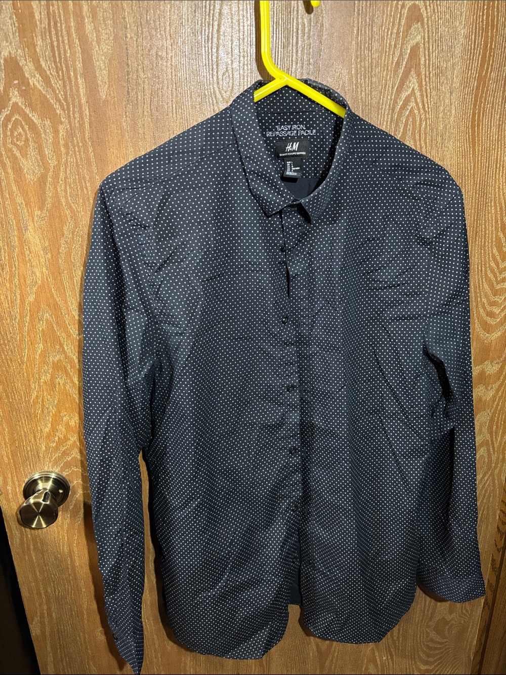 H&M Men's Black Dot-Print Shirt Jacket
